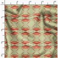 thumbnail image 2 of Soimoi Beige polyester Crepe Fabric Crabs Ocean Printed Fabric 1 Yard 52 Inch Wide, 2 of 6