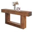 thumbnail image 1 of Yiwa Table Console Rustique de 63 Pouces, Table d'Entrée en Bois Style Ferme avec Base en U pour derrière le Sofa Ou l'Entrée, 1 of 7