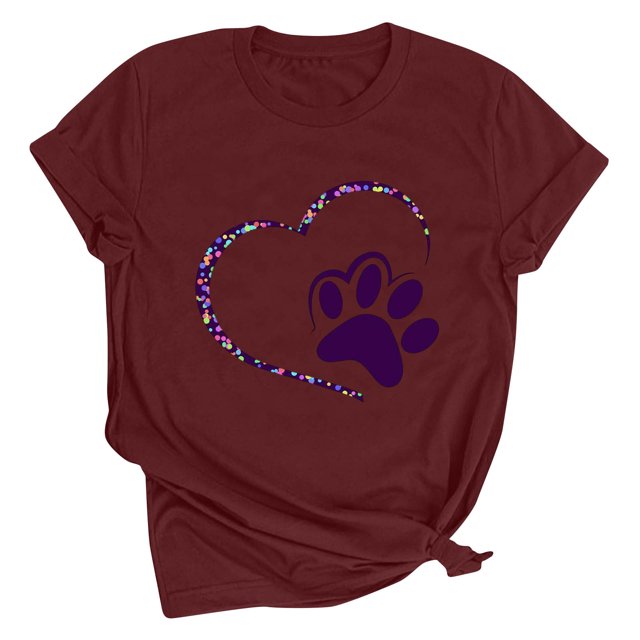 Meichang T-Shirts de la Saint-Valentin pour Femmes, T-Shirts Graphiques Cœur, Hauts Mignons, T-Shirts de Vacances, Manches Courtes, Col Rond, Mode 2025