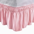 thumbnail image 2 of PiccoCasa Bed Skirt Polyester Elastic Wrap Around Dust Ruffle, Queen Pink, 2 of 10