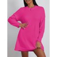 thumbnail image 3 of Faithtur Pull Tricoté Automne Hiver pour Femmes Couleur Unie Manches Longues Col Rond Long Tricoté, 3 of 9
