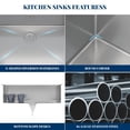 thumbnail image 4 of 304 Stainless Steel Handmade Welded Substructure Sink, 27×18×9 Inch Silver, Bowl Rim 2.0 and Bowl Body 1.0 R1.0, Large Capacity Single Bowl Stepless with Grid, 4 of 11