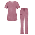 thumbnail image 1 of Adar Pro Heather Breakthrough Plus Ensemble de Sarrau pour Femmes - Haut à Col en V Amélioré et Pantalon à Multiples Poches, 1 of 7