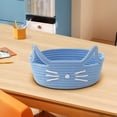 thumbnail image 1 of Cats Ear Cottons Thread Organizer Basket office Household Cosmetics Snacks Sundries Woven Desktop Organizer Box, 1 of 5