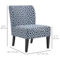 thumbnail image 3 of HOMCOM Chaise d'Appoint pour Salon avec Pieds en Bois Gris, 3 of 10