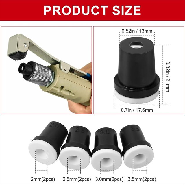 Sandblasting Nozzle Tips Kit, Abrasive Blast Sandblaster- Ceramic Tips 2mm/2.5mm/3mm/3.5mm (8 Pcs)