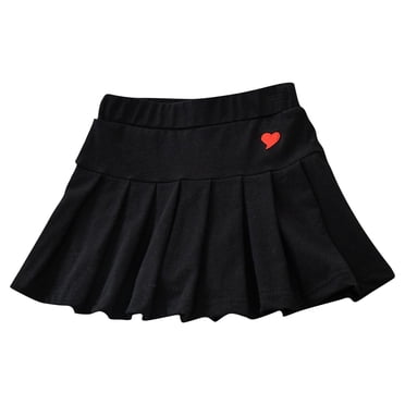 Children Skirts for Girls on Clearance Girl Skorts Skirt Kids Casual Stretch Waist Skater Skirt Athletic Uniform Skorts New Black 140