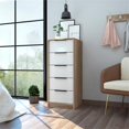 thumbnail image 2 of TUHOME Kaia Commode à 5 Tiroirs Commodes en Bois d'Ingénierie en Multicolore, 2 of 10