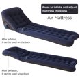 thumbnail image 3 of Dark Blue Flocked PVC Inflatable Sleeping Pad - Lightweight 5.2lb Press-Inflatable Camping Mat with 200lb Capacity, Portable 17.3x11x2.75in Storage, Outdoor Tent-Use Moisture-Proof Air Mattress and, 3 of 6