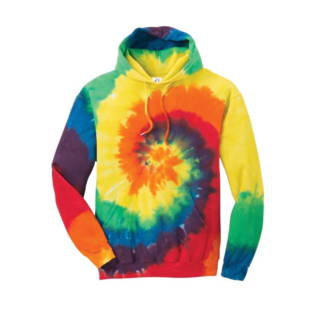 Gravity Threads Mens Tie-Dye Pullover Hoodie Sweater - Rainbow - 3X-Large