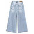 thumbnail image 2 of KIDSCOOL SPACE Girls Flare Jeans,Little Big Girl Ripped Wide Leg Soft Denim Pant,6-7 Years, 2 of 6