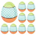 thumbnail image 1 of 18pcs Disposable Plates Orange Paper Easter Egg Shape Plates for Holiday Catering Events, 1 of 7