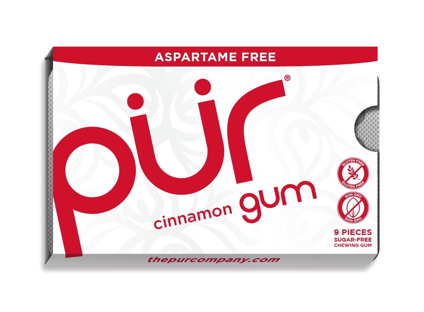 PUR Gum Chewing Gum Sans Sucre au Xylitol - Arôme Naturel de Cannelle - 9 Pièces (Lot de 1)