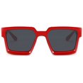 thumbnail image 2 of FEISEDY Retro Flat Top Sunglasses Thick Square Frame Metal Buckle Hip Hop Rapper Men Women B7033, 2 of 6