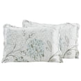 thumbnail image 3 of Marina Decoration Rich Printed Embossed Pinsonic Coverlet Bedspread Ultra Soft Bedding Summer Quilt Set with Shams, Blue Hydrangea Floral Pattern, 3 of 6