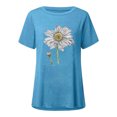thumbnail image 2 of Chemises à Manches Courtes pour Femmes Mode Décontractée Chemises Imprimées Manches Courtes Tee-Shirt Ample Tunique Blouse Tunique Manches Courtes pour Femmes, 2 of 4