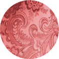 thumbnail image 1 of Ahgly Company Tapis d'Intérieur Ronds Transitionnels Rouges Lavables à la Machine, 4 Pieds Rond, 1 of 7