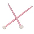 thumbnail image 4 of Drum Mallet Set, Maple Handle Drums Mallets Accessory Felt Head 2Pcs Durable  For Playing Pink, 4 of 8