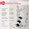 thumbnail image 4 of Hailo K20 3-Step Folding Ladder with Sturdy Steel Frame, 330 lb Capacity, Silver, 4 of 11