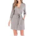 thumbnail image 1 of Fewfanhot Womens Fashion Long Fleece Plush Soft Feeling Robe Fluffy, Warm, Fleece Shaggy Comfort Bathrobe, 1 of 6