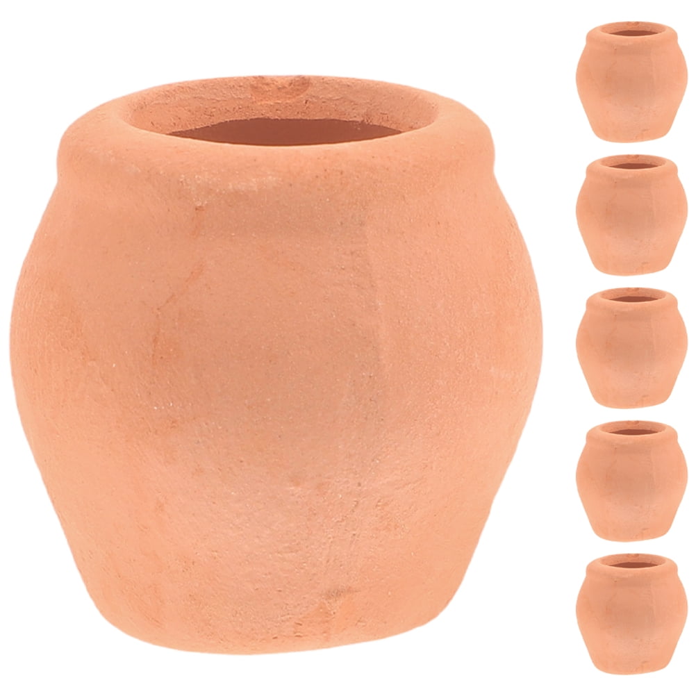 6pcs Mini Ceramic Flower Pots 1 Inch Tiny Clay Planters For Succulent Plants Small Terracotta Pots For Indoor And Outdoor Garden Decorative Nursery Pots