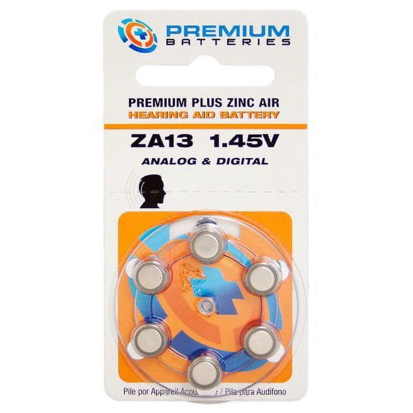 Premium Batteries Premium Plus Zinc Air Hearing Aid Batteries ZA13 1.45V Size 13, PR48, P13 (300 Batteries)