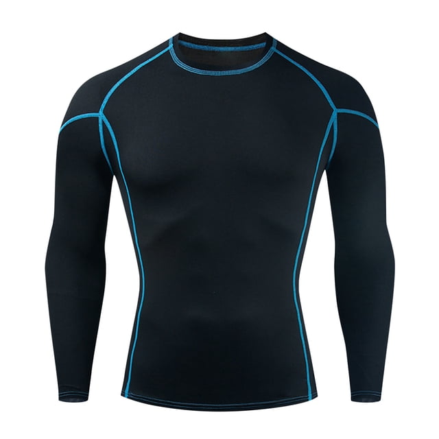RXIRUCGD T-Shirt à Col Rond Ajusté pour Hommes, Bleu, Taille : TG