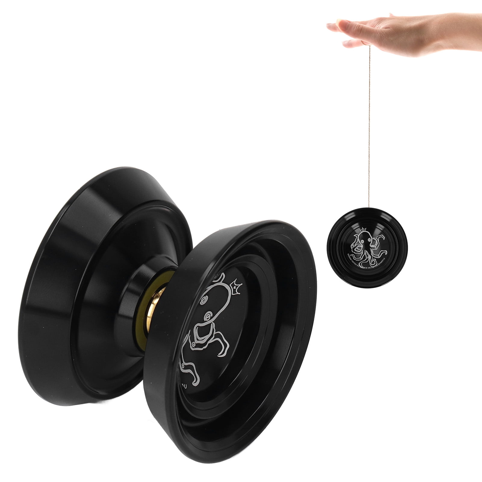 Balle Yo-Yo Professionnelle en Alliage d'Aluminium, YoYo Réactif avec Roulement Non Réactif pour Professionnels Débutants