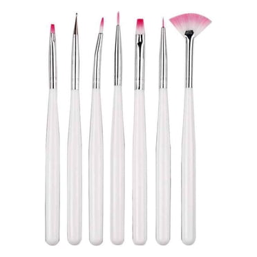 Ensemble de Pinceaux à Ongles Blancs 7 Pcs/ensemble Pinceau à Ongles Ensemble de Pinceaux à Ongles Stylo à Ongles Pinceau à Ongles