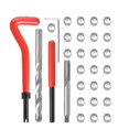 thumbnail image 2 of Kit de Réparation de Filetage Métrique 25 Pcs M3 M4 M7 M9 M11 Helicoil Outil de Bobine Pro Voiture M11*1.5, 2 of 5