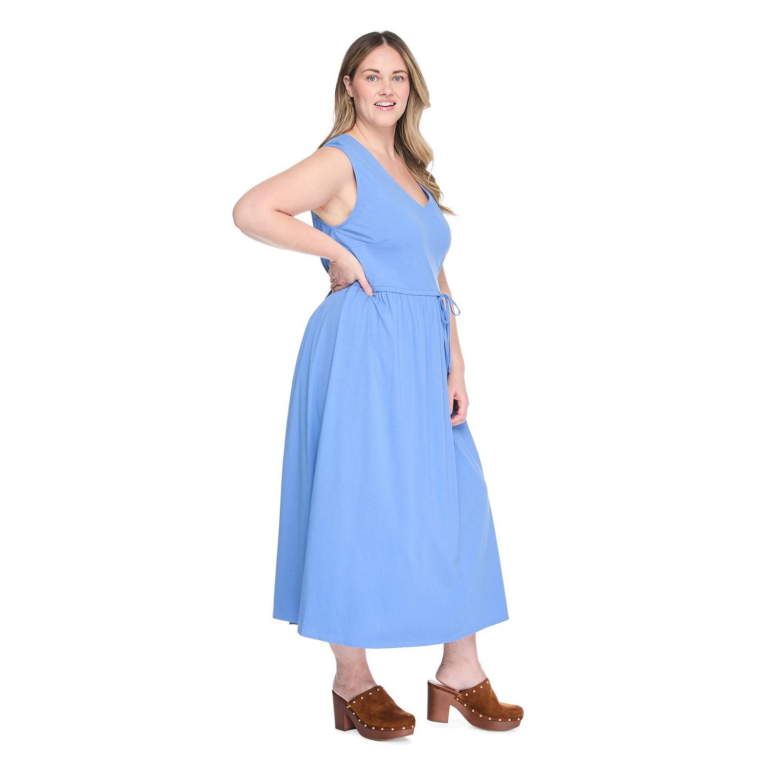Robe longue à encolure en V Lane Bryant Plus pour femmes