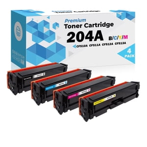 PrinterPro™ Remplacement compatible pour HP 204A Cartouches de toner CF510A CF511A CF512A CF513A pour HP Laserjet de couleur Pro MFP M180nw M154nw M180n M154a MFP M181fw Imprimante (1 Jeu)