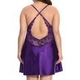 thumbnail image 3 of KVMeteor Women's Plus Size Sexy Hollow Out Lace Solid Color Nightgown, 3 of 4