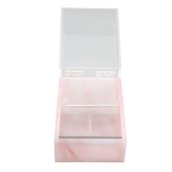 Acrylic Eyelash Tape Cutter, Eyelash Tape Dispenser, Two Grid Acrylic Cutter Holder with Transparent Flip Cover, Fast Tape Cutting, for Beauty Salons, Home, and Office Use