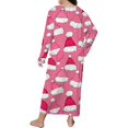 thumbnail image 4 of Kelon Nuisettes et Chemises de Nuit pour Femmes Liquidation Nuisette Femme Grande Taille Robe de Nuit Décontractée Robe de Nuit pour Femmes Grande Taille Mignonne Imprimé de Noël Manches Longues Col Rond Extensible Ample, 4 of 6