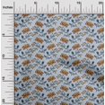 thumbnail image 1 of oneOone Georgette Viscose Fabric Leaves & Floral Block Fabric Prints By Yard 42 Inch Wide, 1 of 5