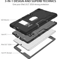 thumbnail image 4 of SuperShield iPad 10th Generation Case 10.9 Inch 2022 with Built-in 3 in 1 Kickstand Pencil Holder, Silicone Back Shell Protective Cover Case for iPad 10th Gen - Black, 4 of 4
