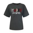 thumbnail image 4 of Jsaierl T-Shirts Joyeux Noël pour Femmes T-Shirts Graphiques Amusants Manches Courtes Col Rond Hauts Cadeaux des Fêtes, 4 of 4
