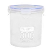 yulier Overnight Oats Containers with Lids, Plastic Food Storage Containers with Airtight Snap Lock, Portable Bulk Food Storage Jars for Oatmeal, Cereal, Milk, Snack (800ml)