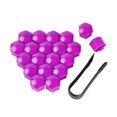 thumbnail image 3 of Decodeary 20 Pcs Embouts d'Écrous de Roue de Voiture Vis de Moyeu Auto Anti-Poussière avec Clip Violet 19mm 1ensemble, 3 of 6