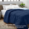 thumbnail image 2 of Bare Home Ultra-Soft Reversible Comforter - Goose Down Alternative - Full, Dark Blue/Light Blue, 2 of 8