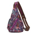 thumbnail image 1 of KL928 Canvas Sling Backpack for Men Women Floral Printed Crossbody Small Backpack, 1 of 6