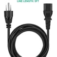 thumbnail image 3 of 5ft Power Cord, Replacement Monitor TV Computer Power Cable, 18 AWG 3 Prong AC Power, 3 of 9