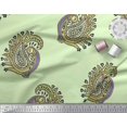 thumbnail image 2 of Soimoi Poly Georgette Tissu Imprimé Bloc Paon par la Cour 42 Pouces de Large, 2 of 3