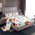 thumbnail image 1 of YST Monkey Sheets Full Sheet Set For Girls Kids Cute Flower Animal Sheet Set, Wild Animal Bed Sheets Set Botanical Flower Pattern 3D Bedding Set, 1 Top Sheet 1 Fitted Sheet 2 Pillowcases, 1 of 5