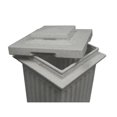 thumbnail image 2 of Good Ideas Savane Colonne Extérieure 30 Gallons de Stockage et Poubelle, Granit Léger, 2 of 4