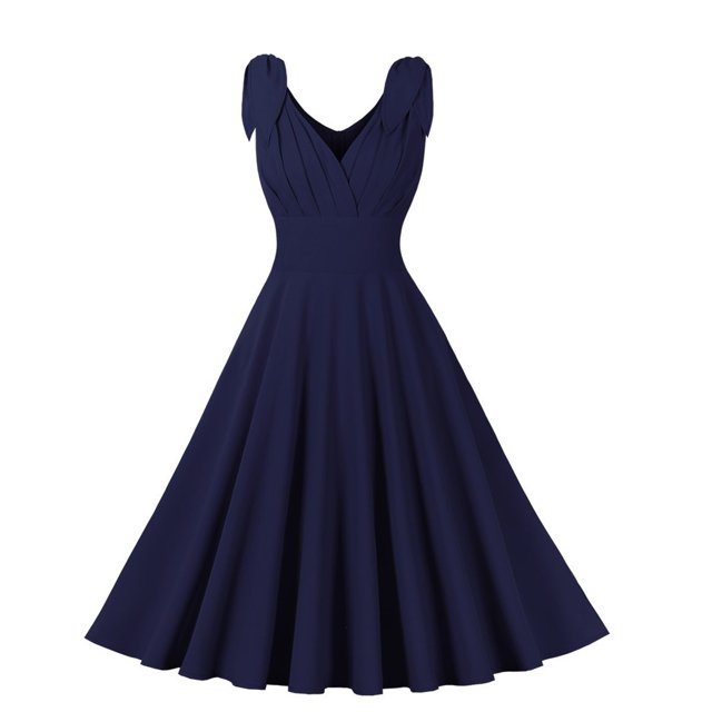 Ovzne Robes pour Femmes Robe Femme Robe d'Été Unie Mode Décontractée Sans Manches à Col en V Robe pour Femmes Liquidation