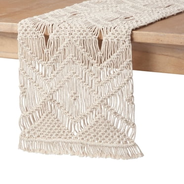 Better Homes & Garden Macrame Runner, Natural, 14"W x 90"L
