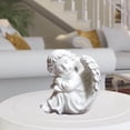 thumbnail image 1 of pitrice Resin White Angel Statue Desktop Decor Collection Window Props Christmas lean knee left think, 1 of 9
