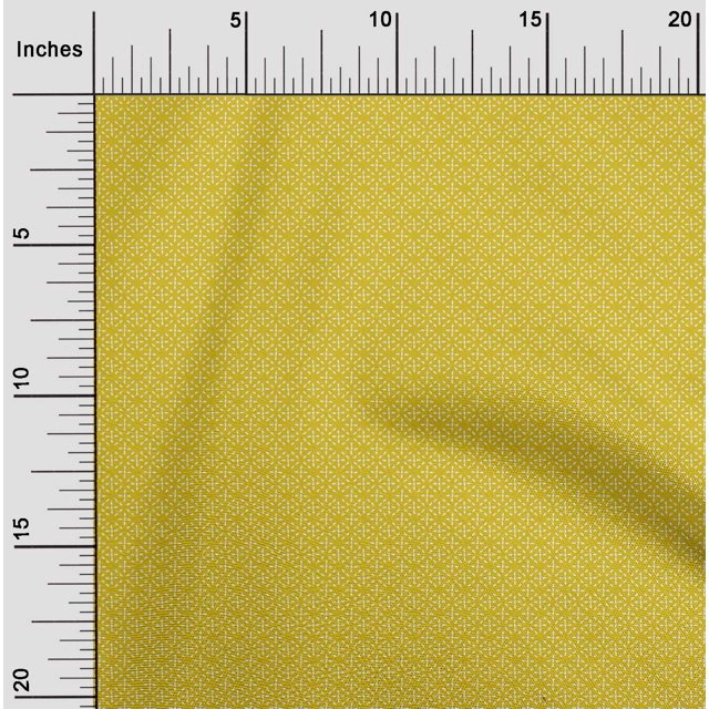 oneOone Polyester Lycra Fabric Shapes Geometric Sashiko Printed Fabric 1 Yard 56 Inch Wide